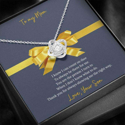 Mom Necklace “ Necklace For Mom “ Gift Necklace Message Card “ To Mom From Son Yellow Bow Gifts for Mother (Mom) Rakva