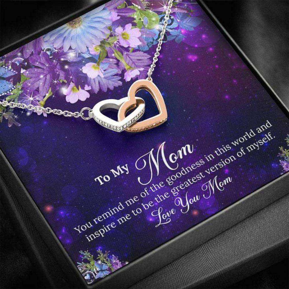 Mom Necklace “ Necklace For Mom “ Gift Necklace To My Mom Purple Flowers Gifts for Mother (Mom) Rakva