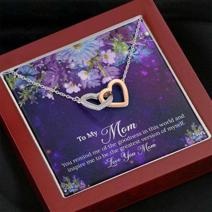 Mom Necklace “ Necklace For Mom “ Gift Necklace To My Mom Purple Flowers Gifts for Mother (Mom) Rakva