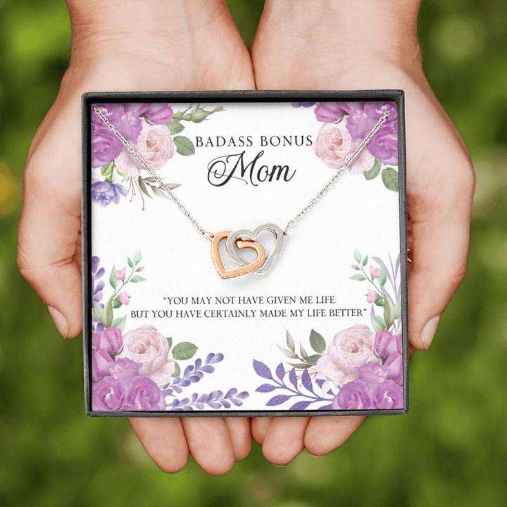 Mom Necklace “ Necklace For Mom “ Gift Necklace With Message Card Bonus Mom Step Mom Gifts for Mother (Mom) Rakva