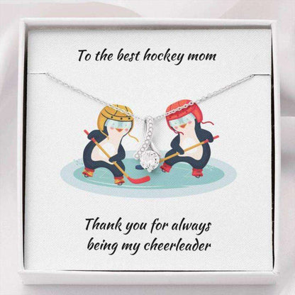 Mom Necklace “ Necklace For Mom “ Gift Necklace With Message Card Hockey Mom Gifts for Mother (Mom) Rakva