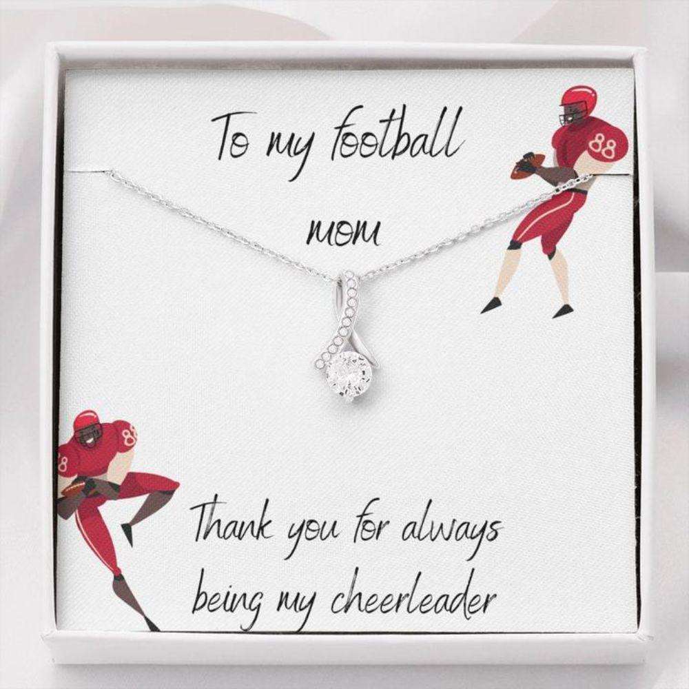 Mom Necklace “ Necklace For Mom “ Gift Necklace With Message Card Mom Football Gifts for Mother (Mom) Rakva