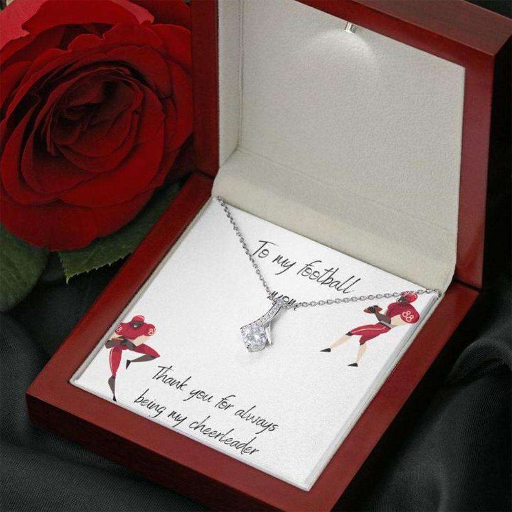 Mom Necklace “ Necklace For Mom “ Gift Necklace With Message Card Mom Football Gifts for Mother (Mom) Rakva