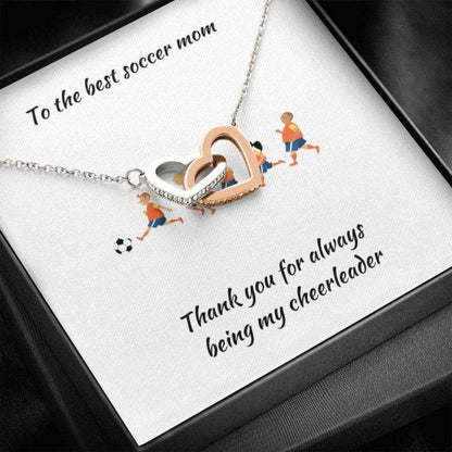 Mom Necklace “ Necklace For Mom “ Gift Necklace With Message Card Soccer Mom Gifts for Mother (Mom) Rakva