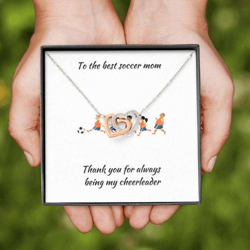 Mom Necklace “ Necklace For Mom “ Gift Necklace With Message Card Soccer Mom Gifts for Mother (Mom) Rakva