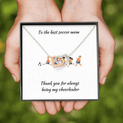 Mom Necklace “ Necklace For Mom “ Gift Necklace With Message Card Soccer Mom Gifts for Mother (Mom) Rakva