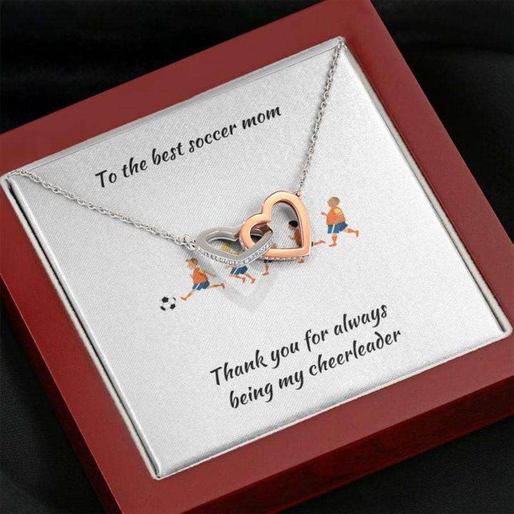 Mom Necklace “ Necklace For Mom “ Gift Necklace With Message Card Soccer Mom Gifts for Mother (Mom) Rakva