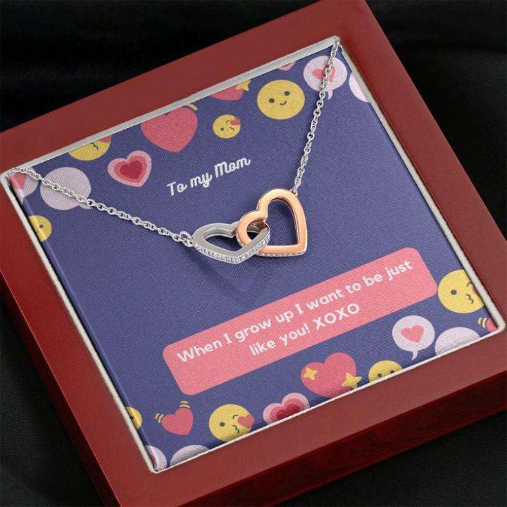 Mom Necklace “ Necklace For Mom “ Gift Necklace With Message Card To Mom From Kid Gifts for Mother (Mom) Rakva