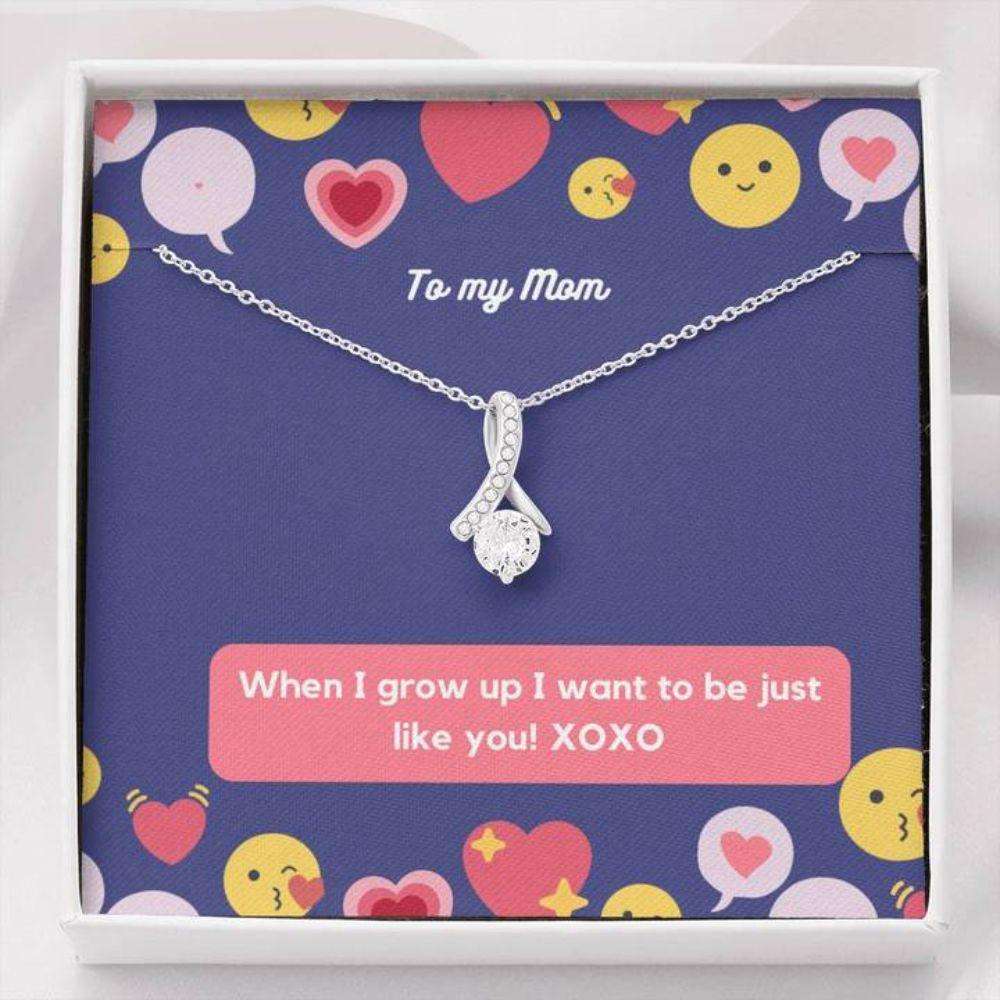 Mom Necklace “ Necklace For Mom “ Gift Necklace With Message Card To Mom From Kid The Gifts for Mother (Mom) Rakva