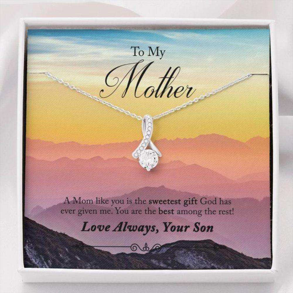 Mom Necklace “ Necklace For Mom “ Mom Mountains From Son The Gifts for Mother (Mom) Rakva