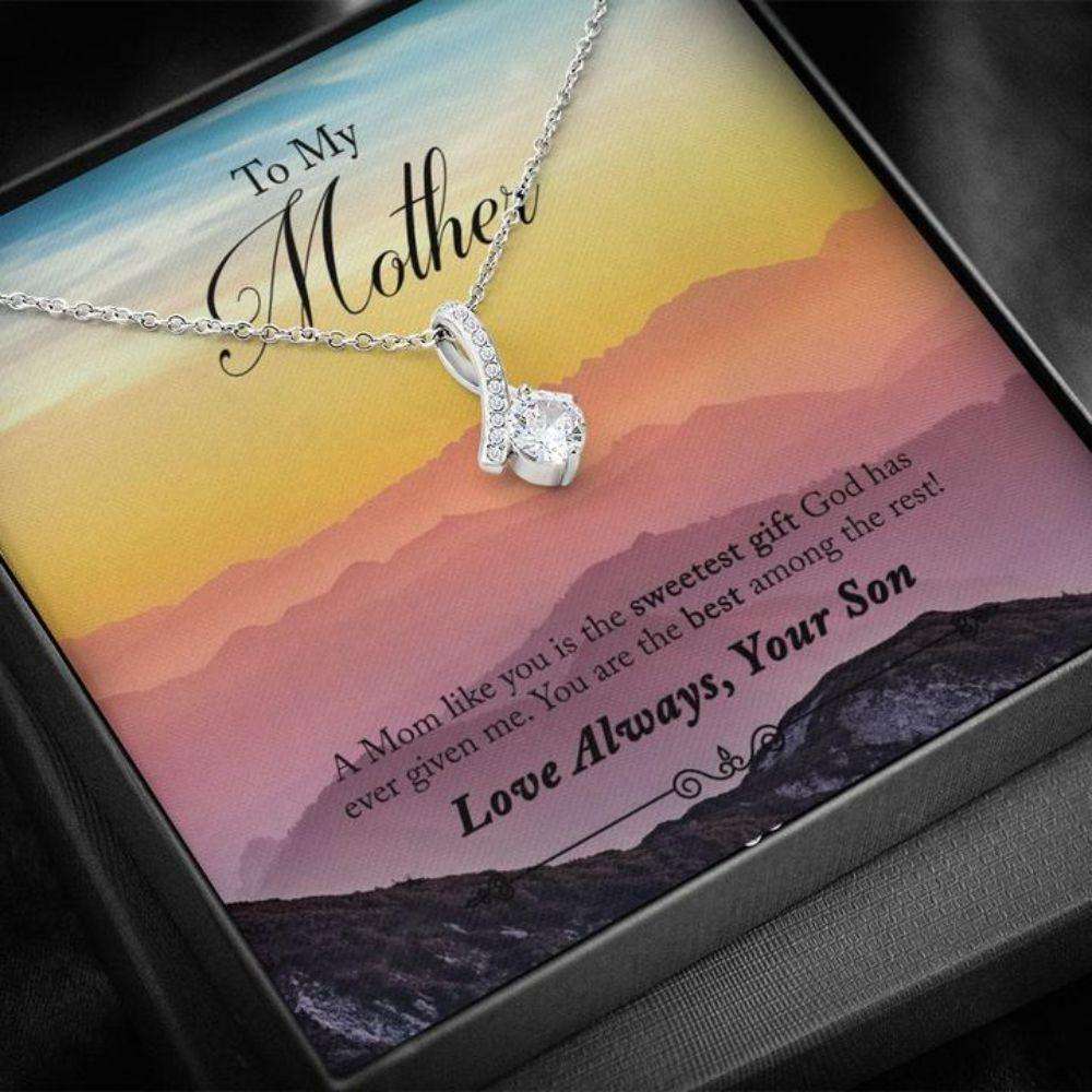 Mom Necklace “ Necklace For Mom “ Mom Mountains From Son The Gifts for Mother (Mom) Rakva