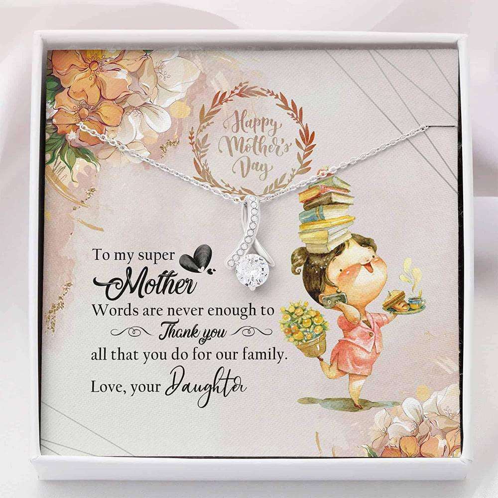 Mom Necklace, Necklace For Mother “ To My Super Mom Gift Ab Gifts for Mother (Mom) Rakva