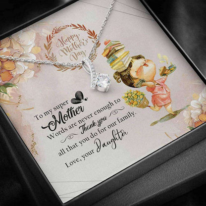 Mom Necklace, Necklace For Mother “ To My Super Mom Gift Ab Gifts for Mother (Mom) Rakva