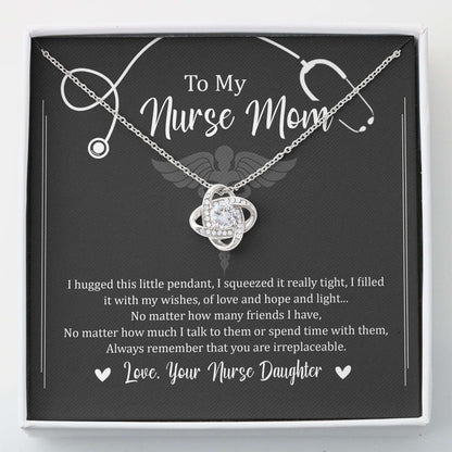 Mom Necklace, Necklace For Nurse Mom “ Nurse Mom Gift Jewelry For Nurse Mom “ Love Knot Gifts for Mother (Mom) Rakva