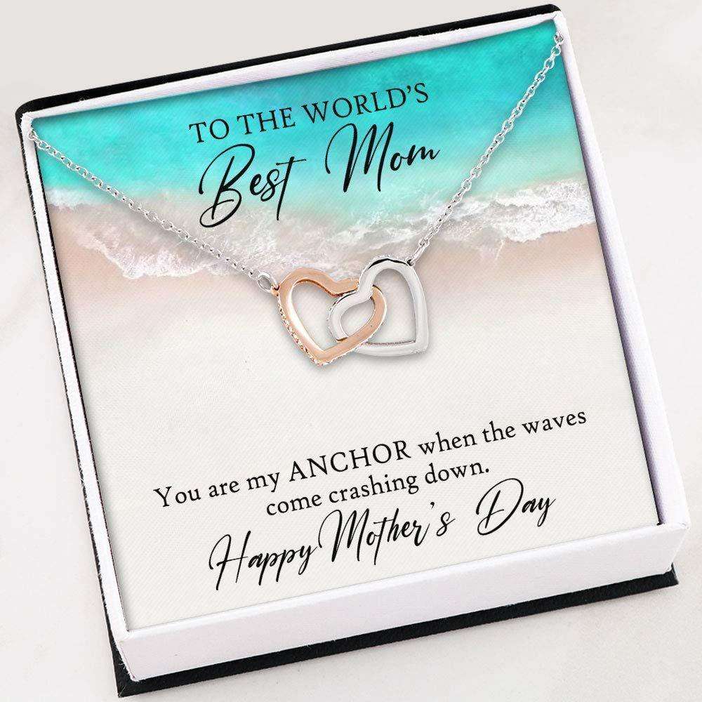 Mom Necklace, Necklace For Women Girl Dearest Mom “ Gift For Best Mom Necklace With Gift Box Gifts for Mother (Mom) Rakva