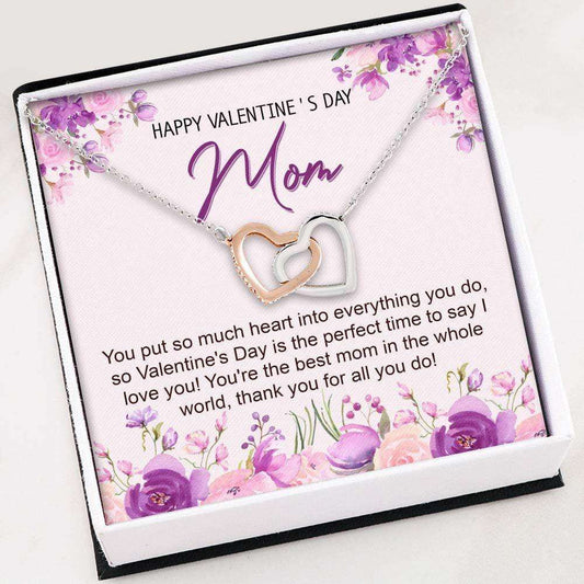 Mom Necklace, Necklace For Women Girl “ Valentine’S Day Gift For Mom Necklace “ Necklace With Gift Box Gifts for Mother (Mom) Rakva