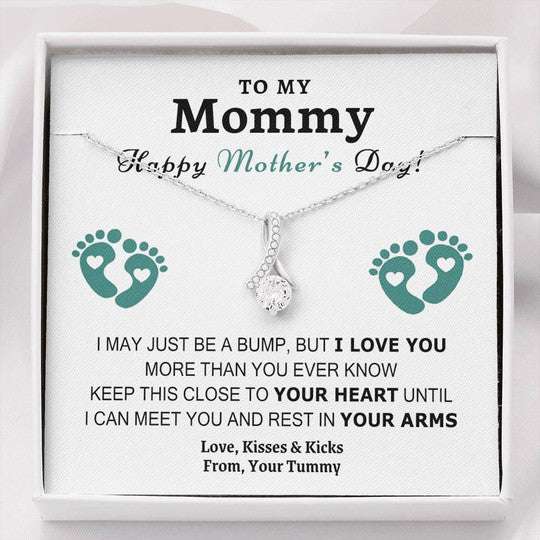 Mom Necklace, Necklace Gift For Mom Happy Mother’S Day Keep This Close To Your Heart Gifts for Mother (Mom) Rakva