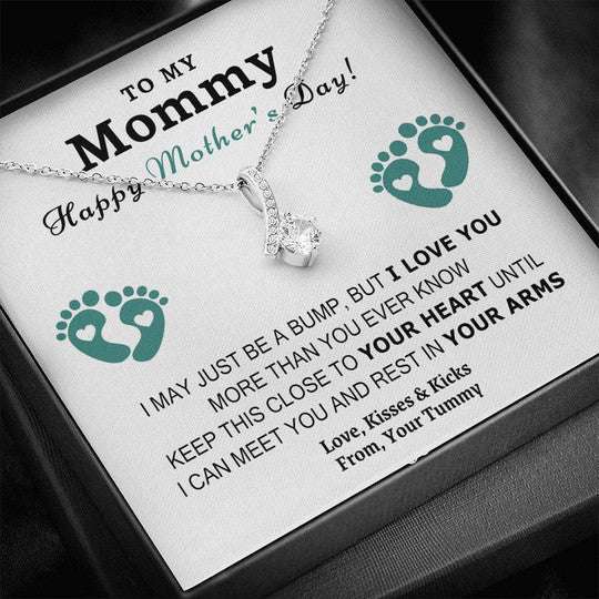 Mom Necklace, Necklace Gift For Mom Happy Mother’S Day Keep This Close To Your Heart Gifts for Mother (Mom) Rakva