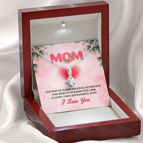 Mom Necklace, Necklace Gift For Mom I Find Myself To Be Blessed With A Loving Person Gifts for Mother (Mom) Rakva