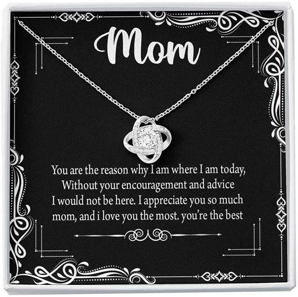 Mom Necklace, Necklace Gift For Mom, I Love You The Most, You Are The Best Gifts for Mother (Mom) Rakva