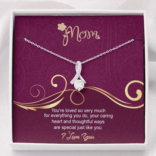 Mom Necklace, Necklace Gift For Mom You’Re Loved So Very Much For Everything You Do Gifts for Mother (Mom) Rakva