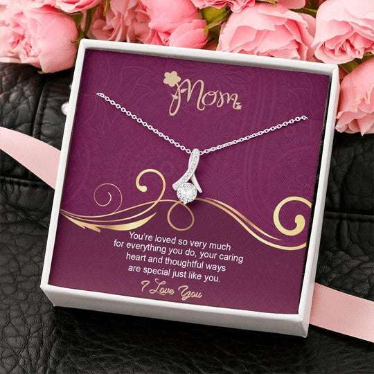 Mom Necklace, Necklace Gift For Mom You’Re Loved So Very Much For Everything You Do Gifts for Mother (Mom) Rakva