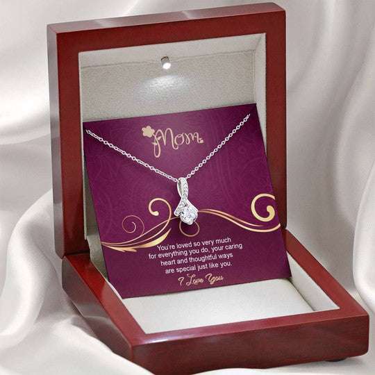 Mom Necklace, Necklace Gift For Mom You’Re Loved So Very Much For Everything You Do Gifts for Mother (Mom) Rakva