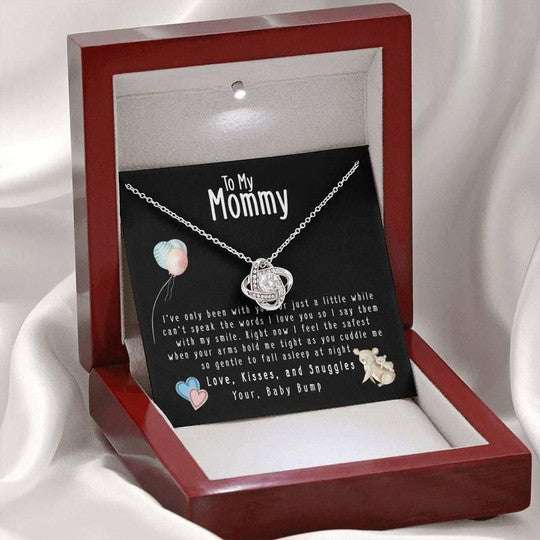 Mom Necklace, New Mom Baby Bump I Love You So I Say Them With My Smile Necklace Gift For Mom Gifts for Mother (Mom) Rakva