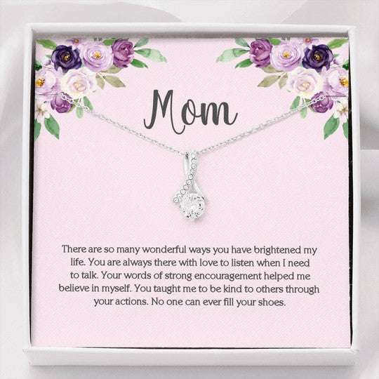 Mom Necklace, No One Can Ever Fill Your Shoes Gift For Mom Alluring Beauty Necklace Gifts for Mother (Mom) Rakva