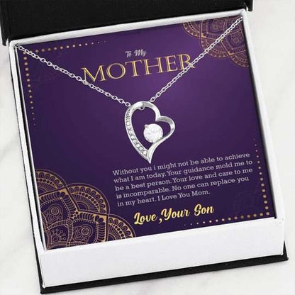 Mom Necklace, No One Can Replace You In My Heart Forever Love Necklace For Mom Gifts for Mother (Mom) Rakva