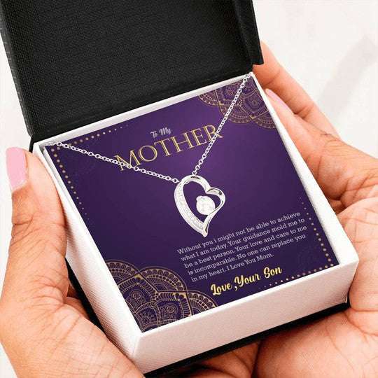 Mom Necklace, No One Can Replace You In My Heart Forever Love Necklace For Mom Gifts for Mother (Mom) Rakva