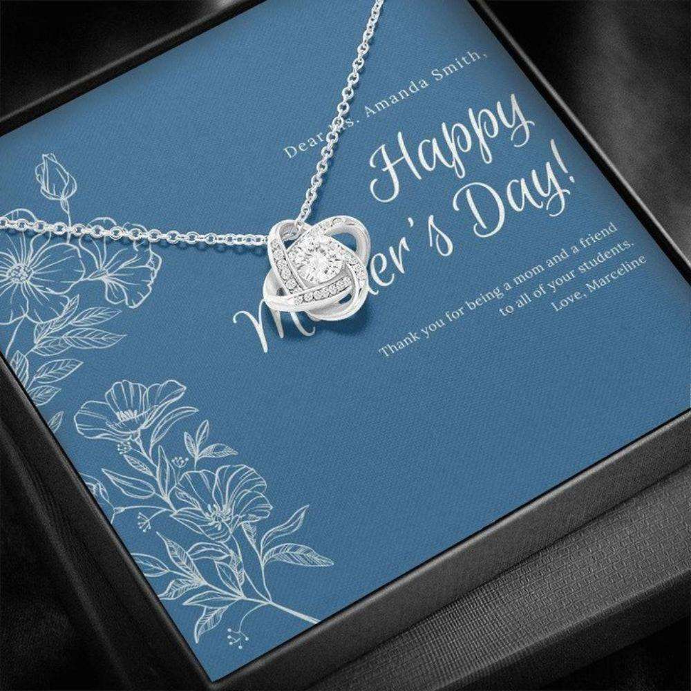 Mom Necklace, Other Mother Gift, Personalized Mother’S Day Necklace Gift, 1St Mothers Day Necklace Gift, Love Knot Necklace Gift For Mom Gifts for Mother (Mom) Rakva