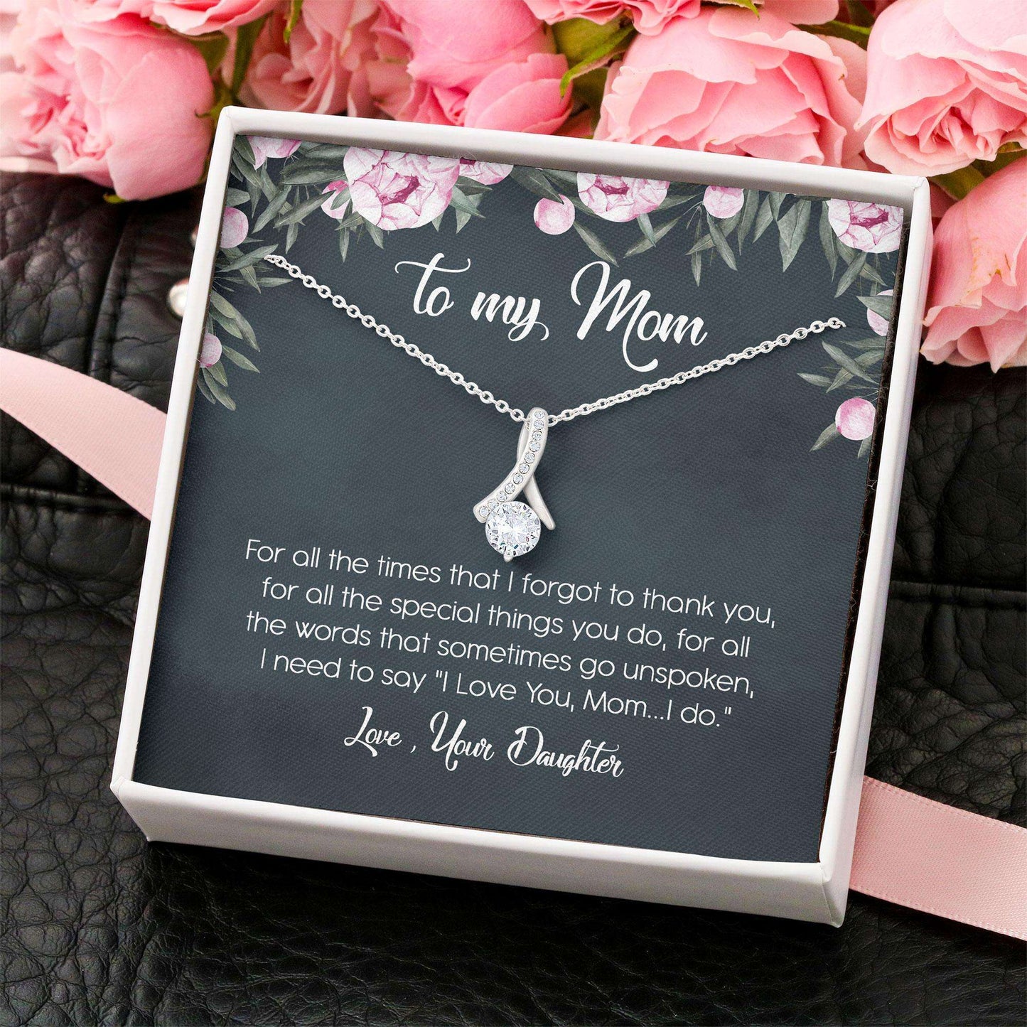 Mom Necklace, Personalized Necklace For Mom “ To My Mom Gift Thank To Mom Mother Day Necklace “ Alluring Gifts for Mother (Mom) Rakva