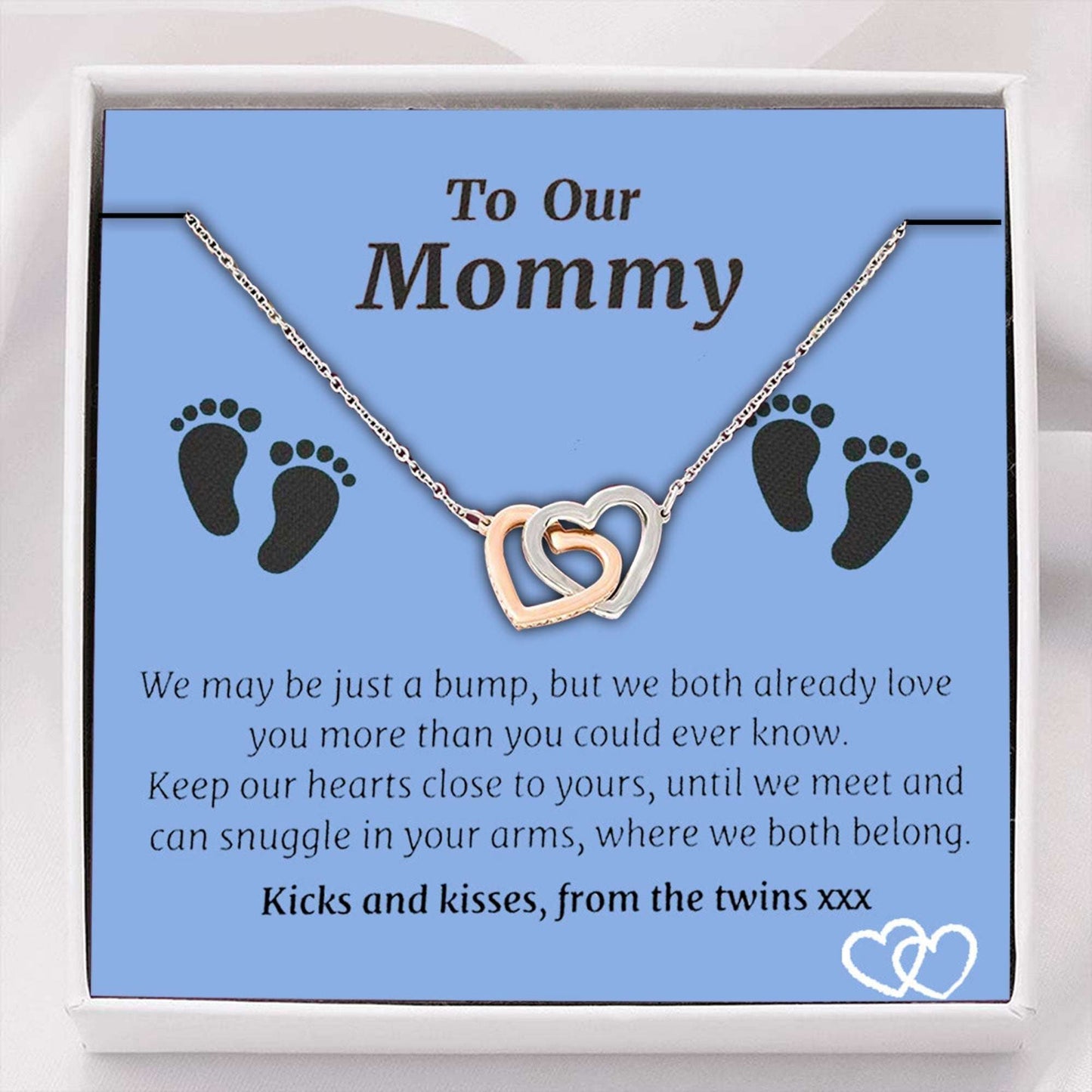 Mom Necklace, Personalized Necklace Twin Baby Gift, Twins Baby Shower, Twins Gender Reveal, Twin Mama Custom Name Gifts For Mom To Be (Future Mom) Rakva