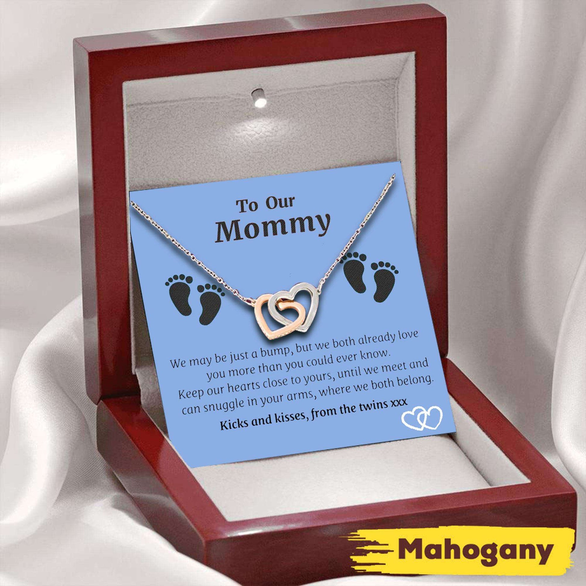 Mom Necklace, Personalized Necklace Twin Baby Gift, Twins Baby Shower, Twins Gender Reveal, Twin Mama Custom Name Gifts For Mom To Be (Future Mom) Rakva