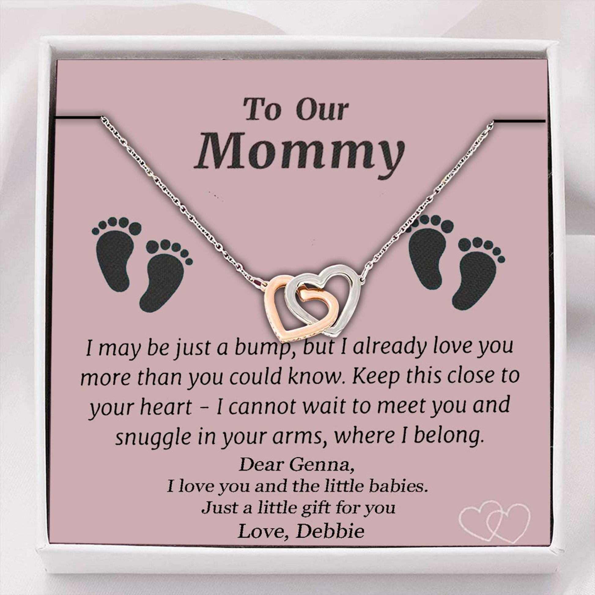 Mom Necklace, Personalized Necklace Twin Baby Gift, Twins Baby Shower, Twins Gender Reveal, Twin Mama Custom Name Gifts For Mom To Be (Future Mom) Rakva