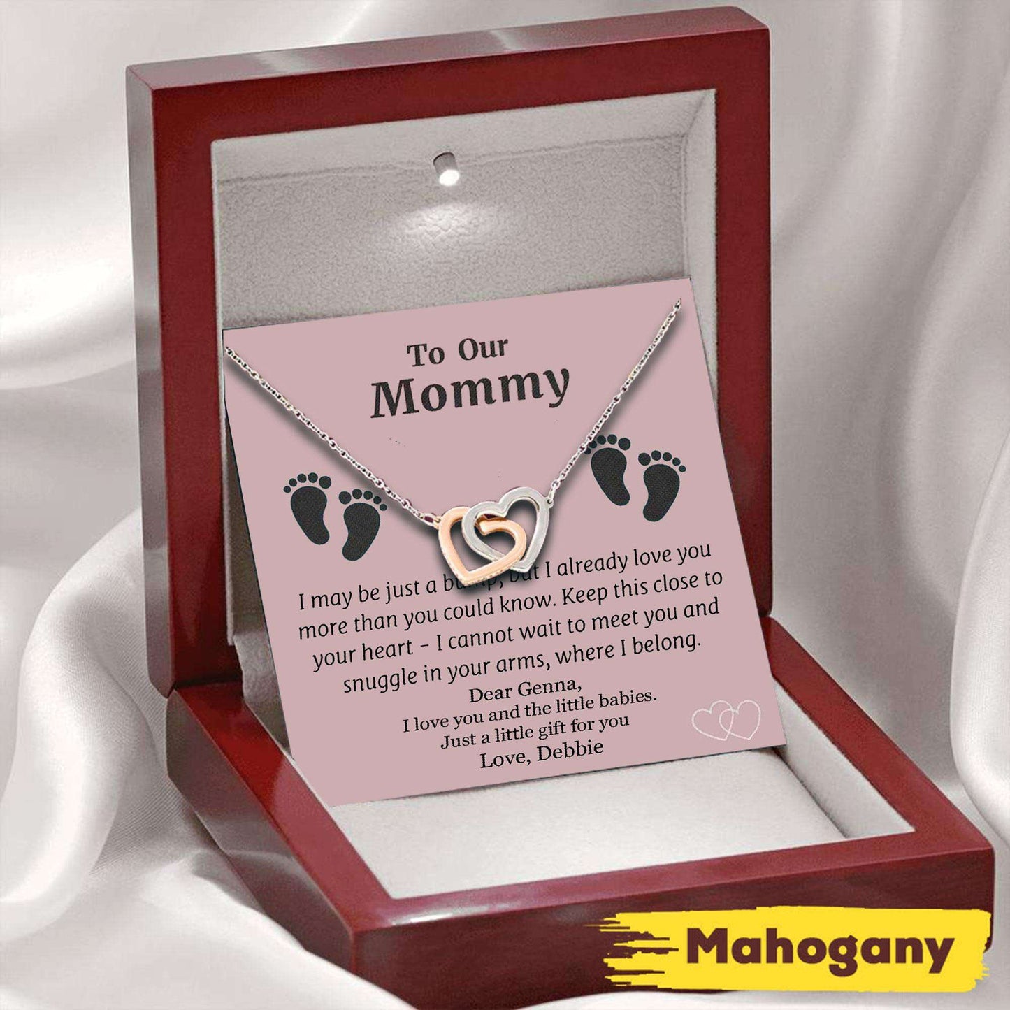 Mom Necklace, Personalized Necklace Twin Baby Gift, Twins Baby Shower, Twins Gender Reveal, Twin Mama Custom Name Gifts For Mom To Be (Future Mom) Rakva