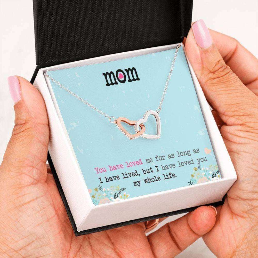 Mom Necklace, Sentimental Mom Gift “ Necklace For Mom “ Bling Heart Necklace “ Love For Mama “ Christmas Gift Gifts for Mother (Mom) Rakva