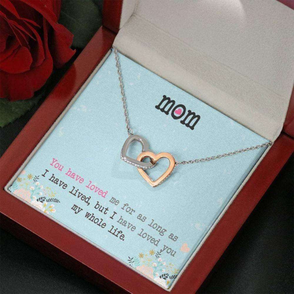 Mom Necklace, Sentimental Mom Gift “ Necklace For Mom “ Bling Heart Necklace “ Love For Mama “ Christmas Gift Gifts for Mother (Mom) Rakva