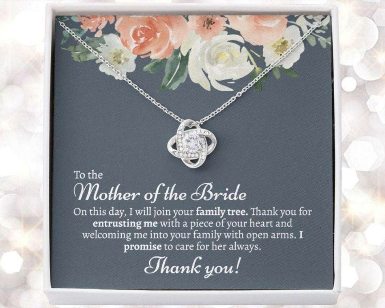 Mom Necklace, Sentimental Mother Of The Bride Gift From Groom, Mother In Law Wedding Gift From Groom, Wedding Gift For Mother In Law Gifts for Mother (Mom) Rakva