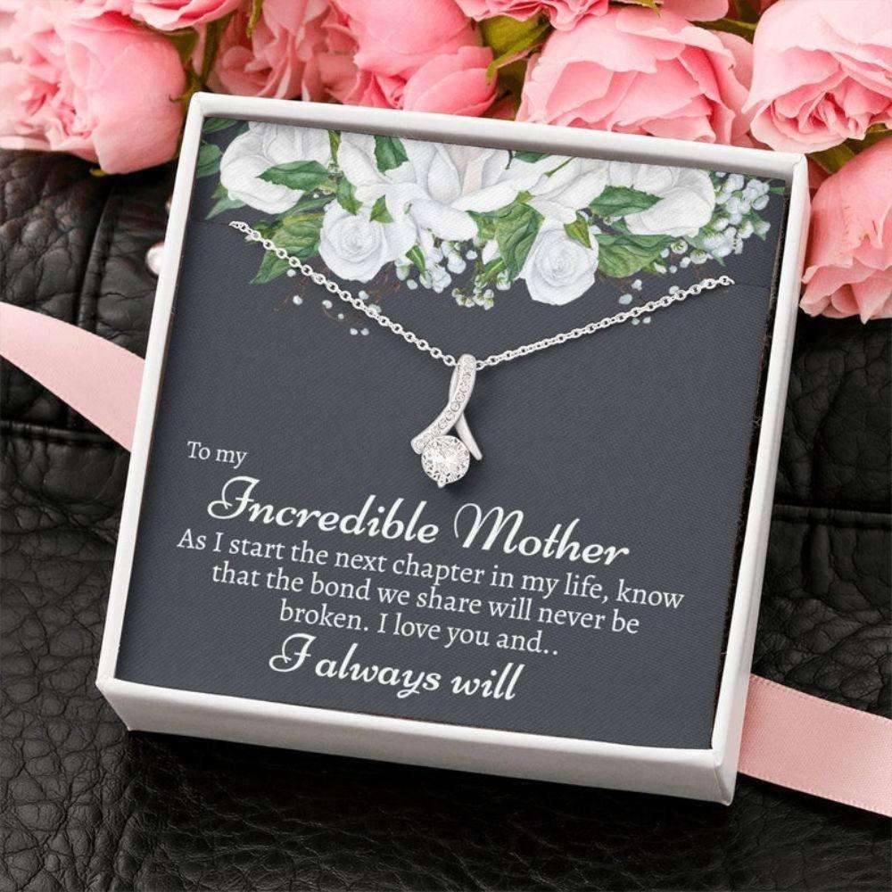 Mom Necklace, Sentimental Mother Of The Bride Gift, Mother Wedding Gift, Mother Of The Bride Wedding Gift From Daughter, Gift From Bride To Mom Gifts For Daughter Rakva