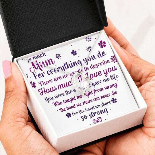 Mom Necklace, So Strong Forever Love Necklace Mother’S Day For Mom Gifts for Mother (Mom) Rakva