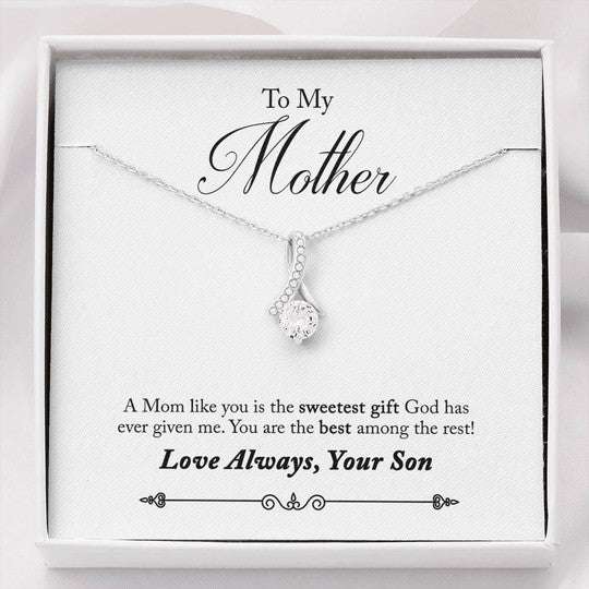 Mom Necklace, Son Gift For Mom Alluring Beauty Necklace You’Re The Sweet Gift Of God Gifts for Mother (Mom) Rakva