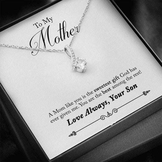 Mom Necklace, Son Gift For Mom Alluring Beauty Necklace You’Re The Sweet Gift Of God Gifts for Mother (Mom) Rakva