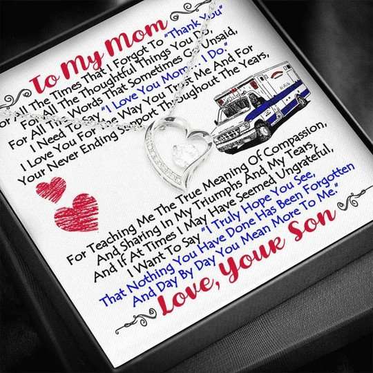 Mom Necklace, Son Gift For Mom Forever Love Necklace I Truly Hope You See Gifts for Mother (Mom) Rakva