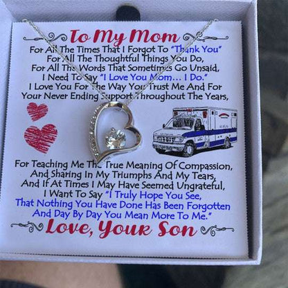 Mom Necklace, Son Gift For Mom Forever Love Necklace I Truly Hope You See Gifts for Mother (Mom) Rakva