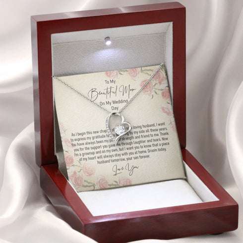 Mom Necklace, Son To Mother Gift From Groom To Mom On His Wedding Day Gifts for Mother (Mom) Rakva