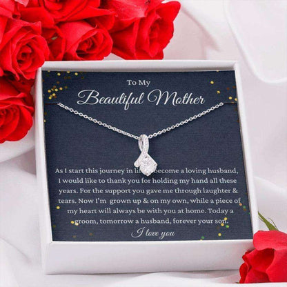 Mom Necklace, Son To Mother On Wedding Day Necklace, Mother Of The Groom Gift From Groom Gifts for Mother (Mom) Rakva