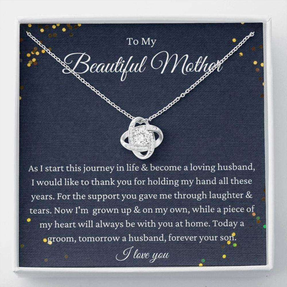 Mom Necklace, Son To Mother On Wedding Day Necklace, Mother Of The Groom Gift From Groom Gifts for Mother (Mom) Rakva