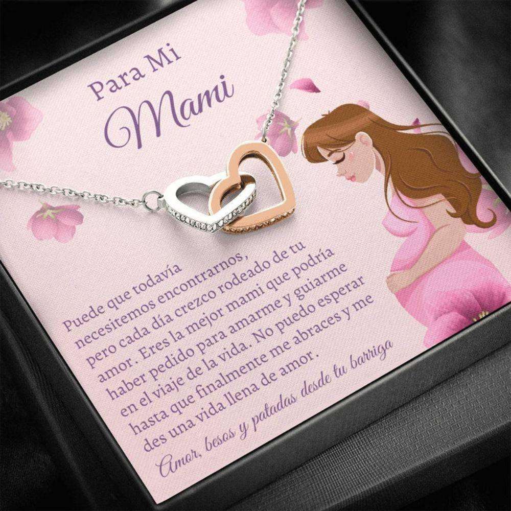 Mom Necklace, Spanish New Mom Gift “ Collar Para Nueva Madre “ New Baby Card “ Heart Necklace “ Joyas Para Madre Gifts for Mother (Mom) Rakva